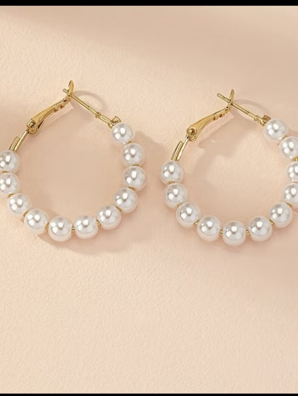 Pearl Hoop Earrings